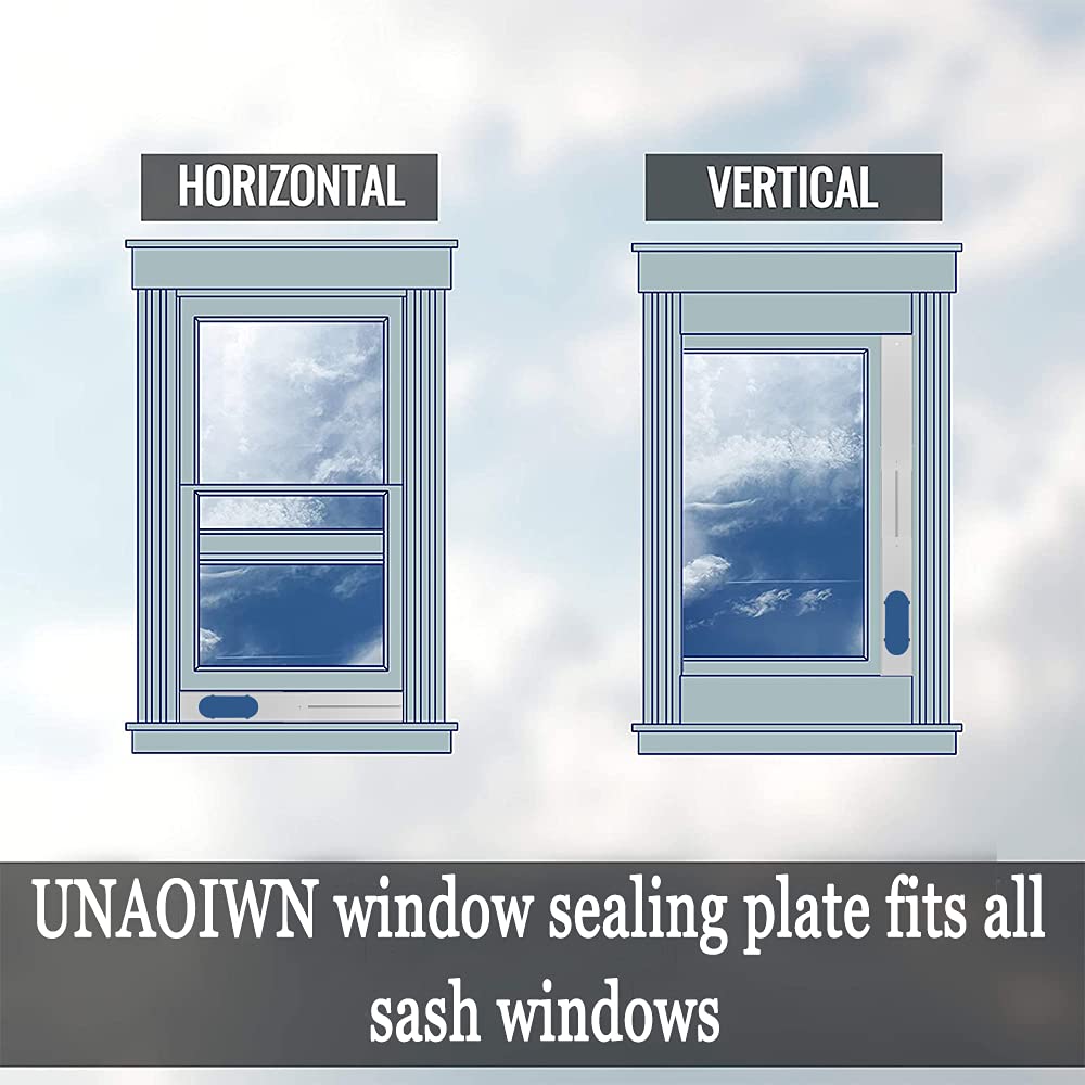 Portable Air conditioner Window Kit, Adjustable Vertical/Horizontal Sliding Window Kit Plate for AC Unit, AC Window Vent Kit, AC Window Seal Suitable for 5.9” AC Exhaust Hose